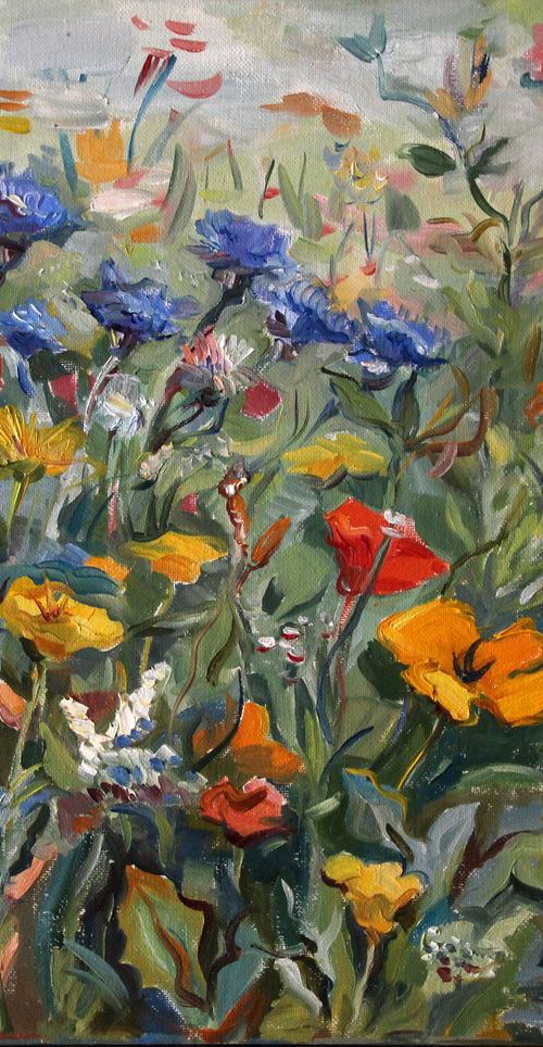 FLOWERS GIFT SOMMER  FRANCE PARIS PLEIN AIR by Alexandra L. ZELTSER