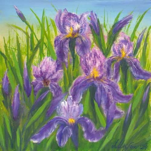 Irises by Ludmilla Ukrow