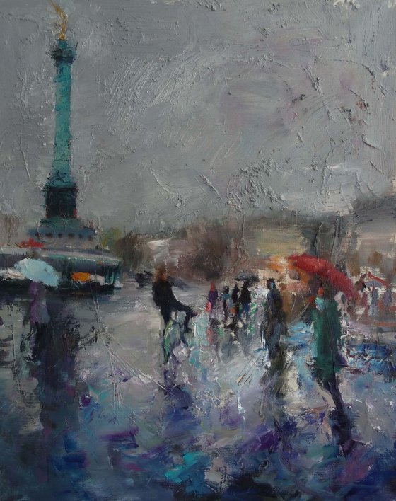 Paris ,parapluie ,Bastille