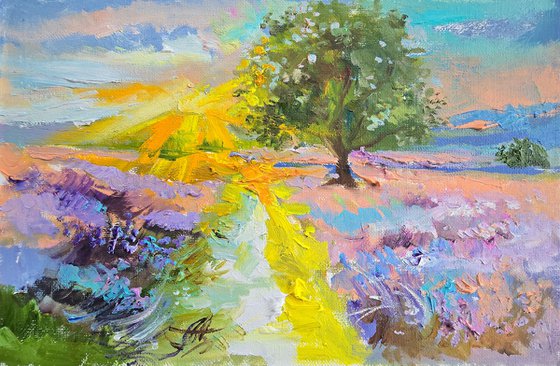 Landscape oil painting,