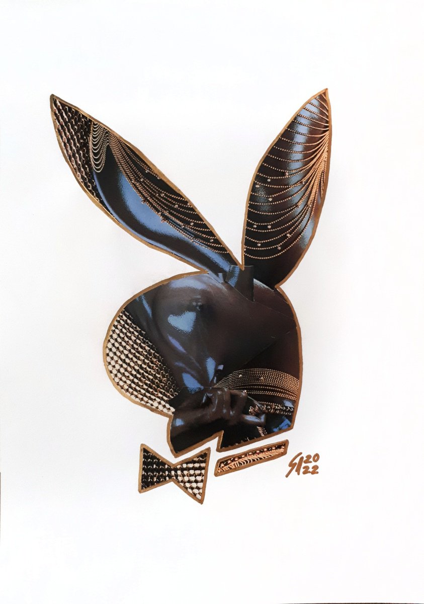 Animal Collage By Salana Art / Svetlana Samovarova, 12 X 17", Unknown Ix Playboy, Original Artwork