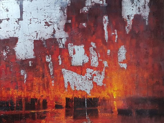 " Harbor of destroyed dreams - Silver Sky of the  Burning Dusk "