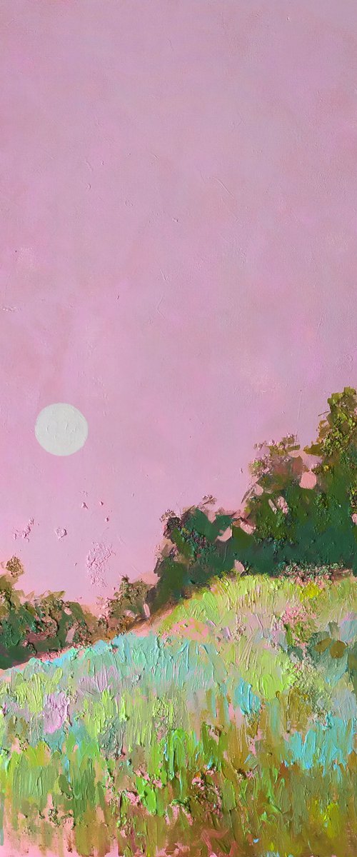 Pink Green Hills by Ekaterina Prisich