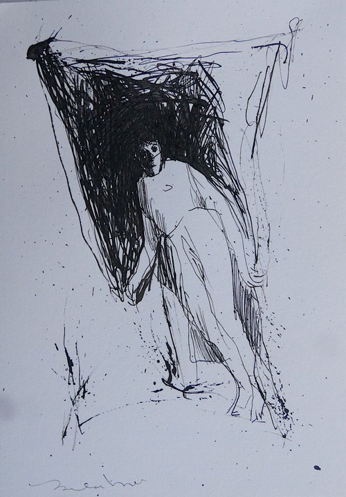 The Summer Night's Sketches 4, 21x15 cm, EXCLUSIVE to Artfinder by Frederic Belaubre