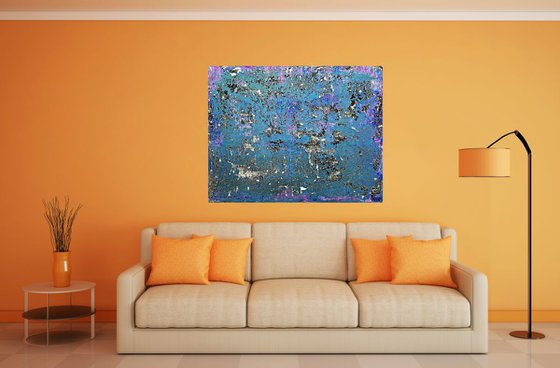 I said a thing (n.283) - 90 x 70 x 2,50 cm - ready to hang - acrylic painting on stretched canvas