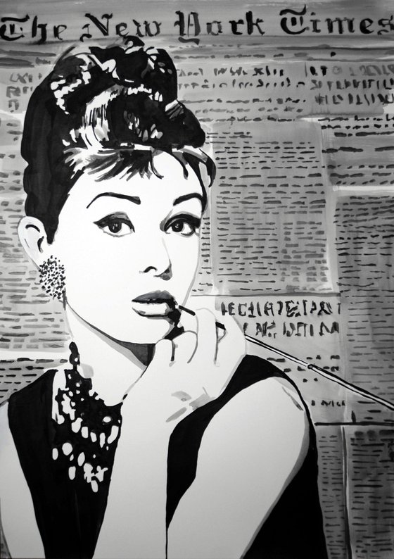 Audrey Hepburn / 72 X 51 cm