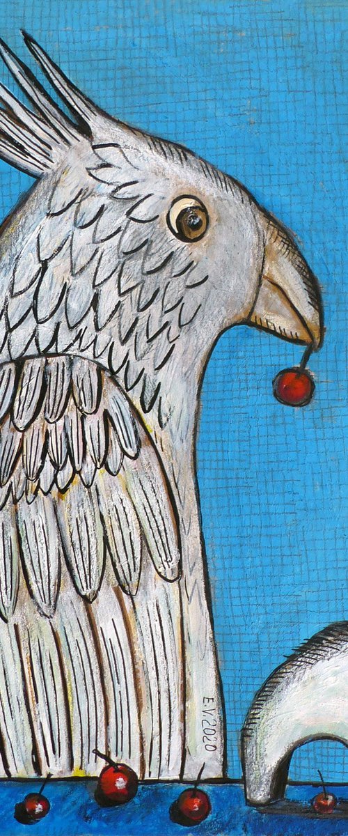White Parrot by Elizabeth Vlasova