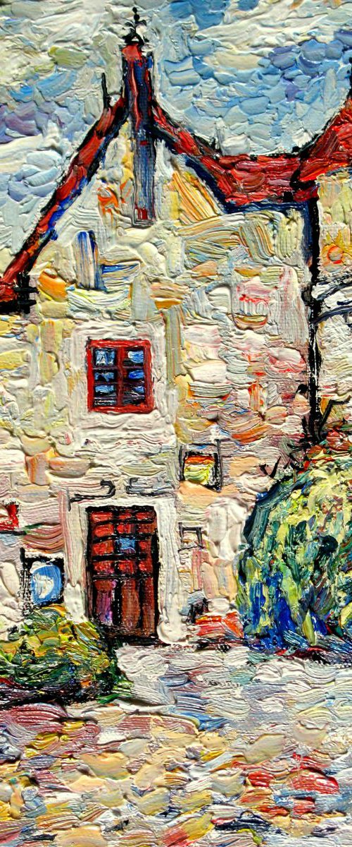 Courtyard in the Languedoc. by Nikifor Swiristuhin