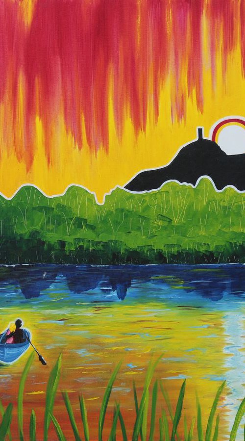 Sunset at Glastonbury by Galina Zimmatore