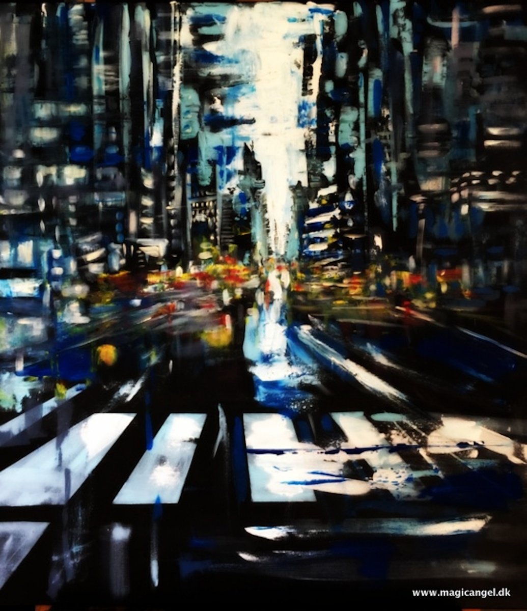 Urban And Pop Acrylic Painting , City By Kasia Januszkiewicz, 31 X 35, Artwork For Sale On Artfinder