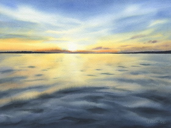 Sunset. Sight from the Water