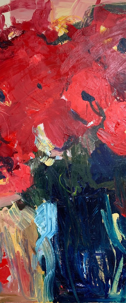 Red flowers. by Lilia Orlova-Holmes