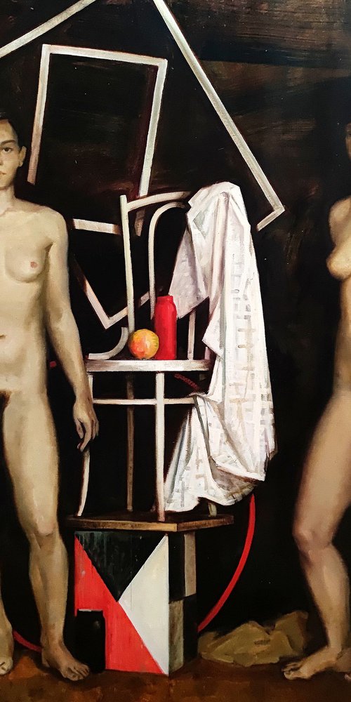 Double staging with nudes by Maria Egorova