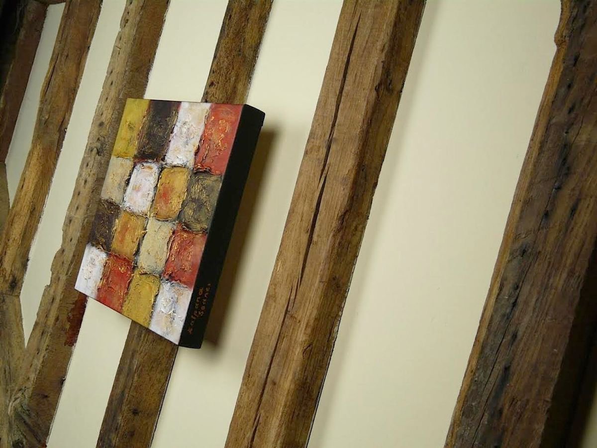 Geometric Abstract Painting By Kalpana Soanes, 16 X 16", Cherished Love, Original Artwork