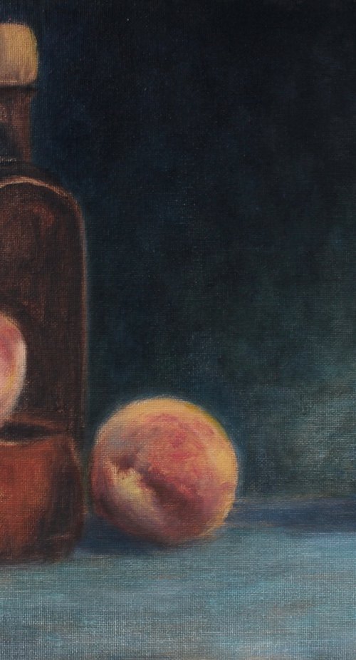 Peach Still Life by John Fleck