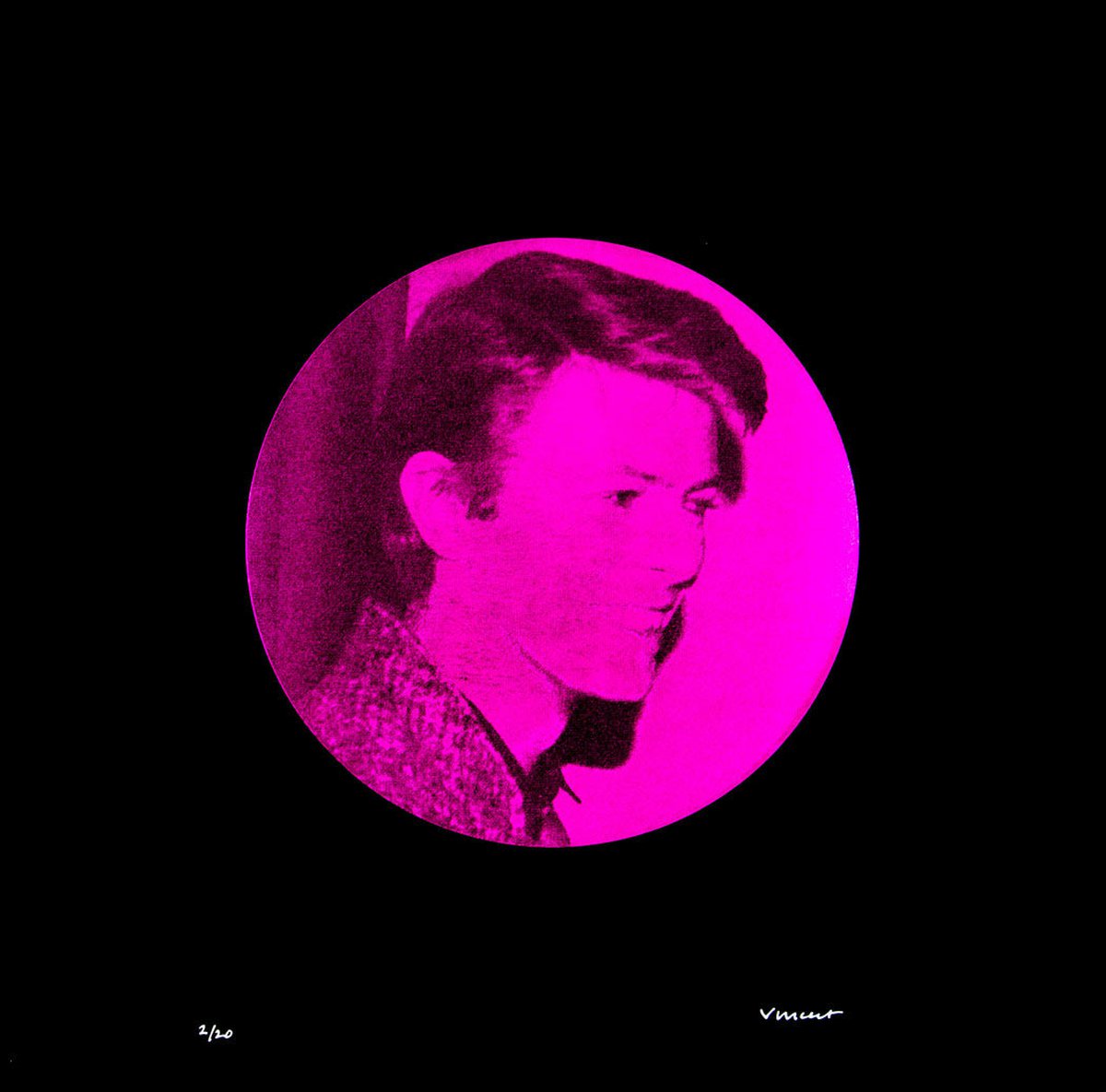 David Bowie Cafe Royal Foil - Satin Pink by Vincent McEvoy