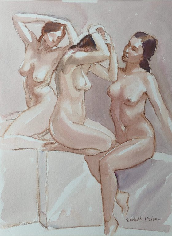 female nude 3 poses