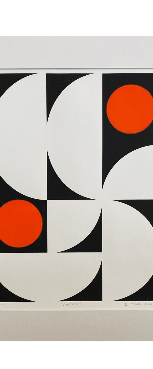 Mid-Century art | Original Screen Print | 500 x 400mm frame | Abstract Original Print | Modern Silkscreen Print by Sean Thornhill