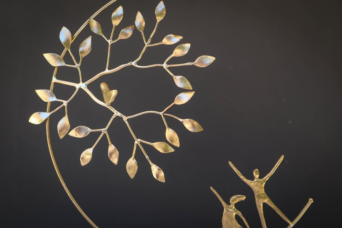 Impressionistic Portrait Bronze Sculpture By Anna Andreadi, 8 X 14, Sing Along, Original Artwork