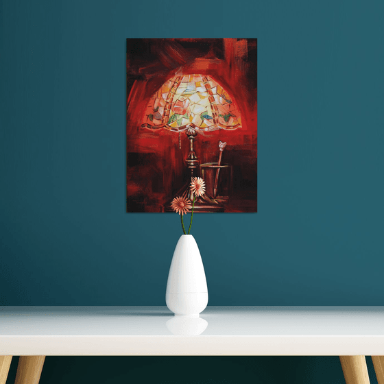 Light in the night. Red. On the Desk. Perfect gift.