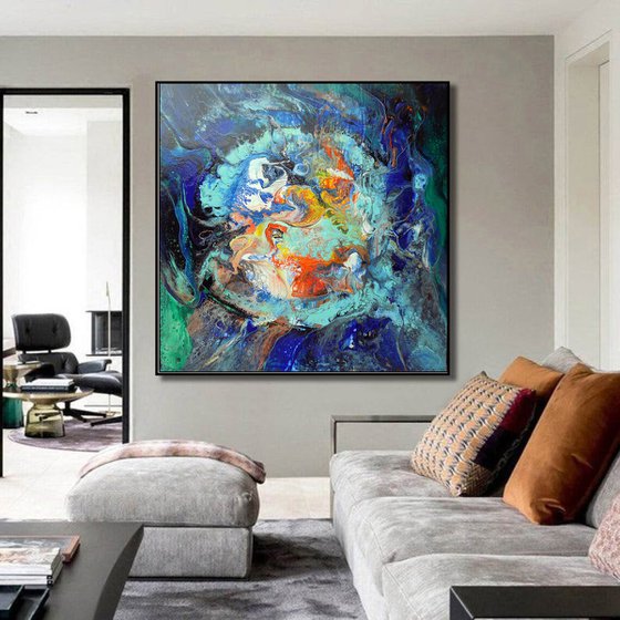 Abstract colorful painting art - Subconscious