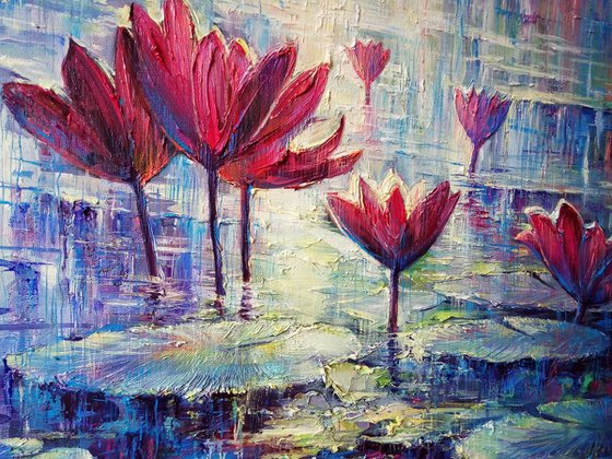 "Water Lilies" original artwork by Artem Grunyka