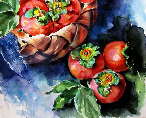 Persimmon still life