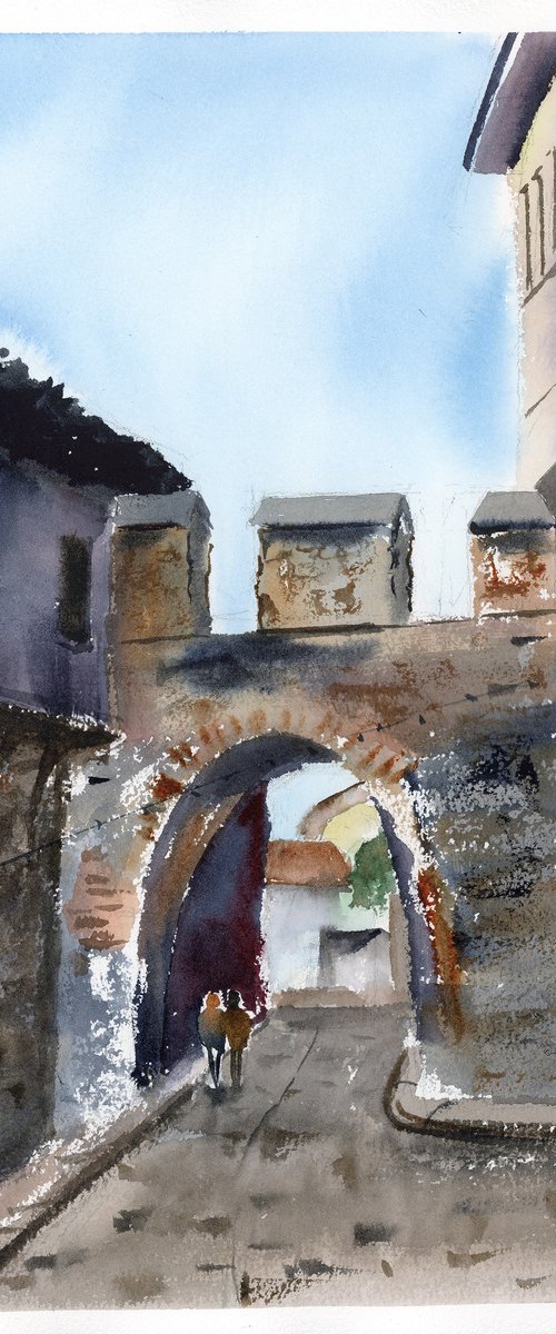 Hisar Kapia Arch in Plovdiv by Olga Tchefranov (Shefranov)