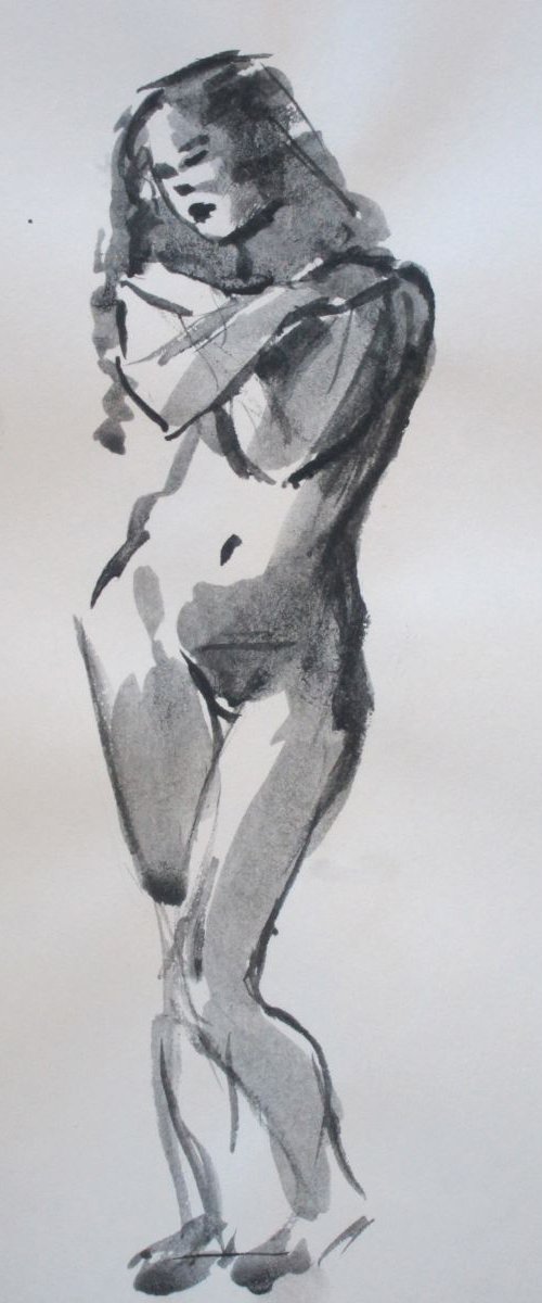 Standing Female Nude by Ara Shahkhatuni