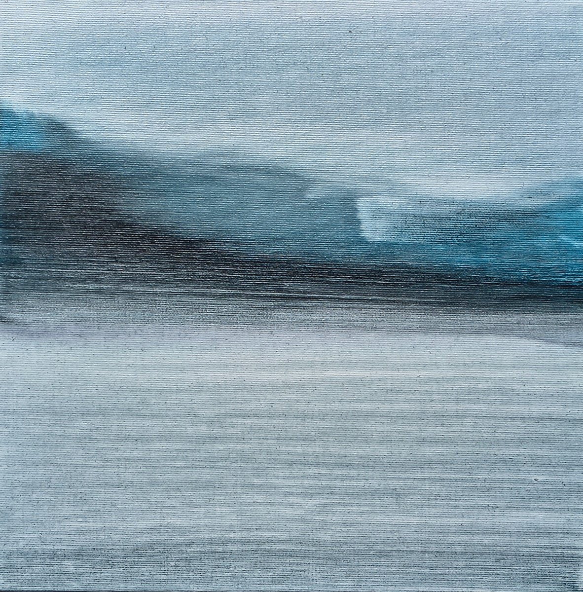 Abstract Landscape Acrylic Painting By Pier Maurizio Greco, 12 X 12", Voci, Original Artwork