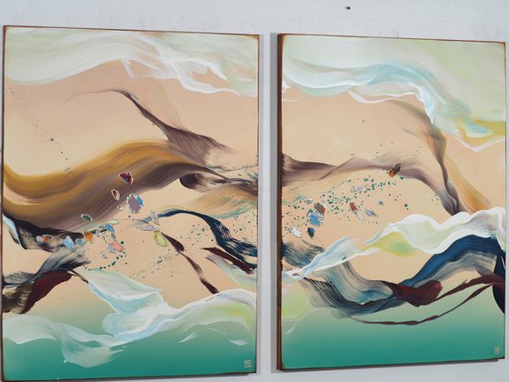 Resplendent By The Sea Triptych