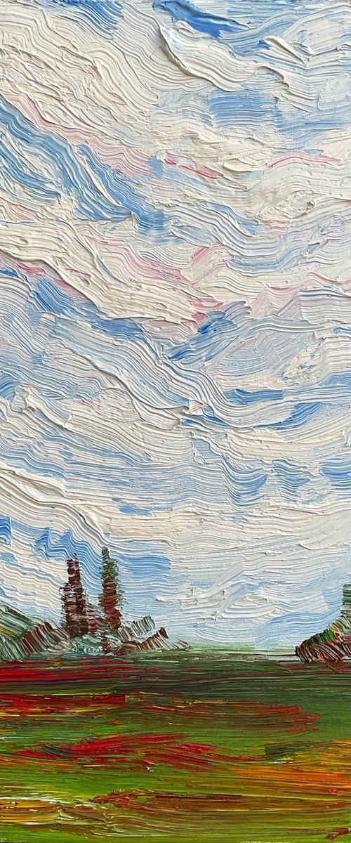 Clouds and field by Oksana Fedorova