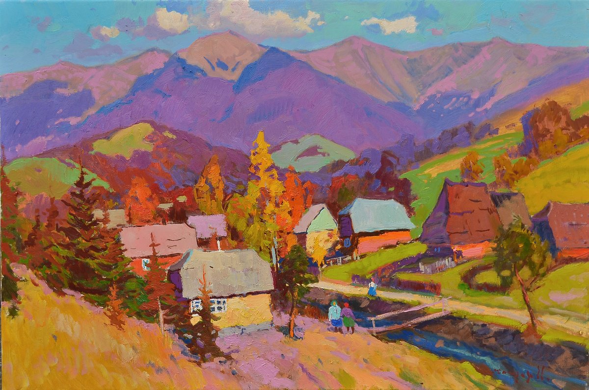 Hutsul Autumn By Alexander Shandor, 39 X 26, Artwork For Sale On Artfinder
