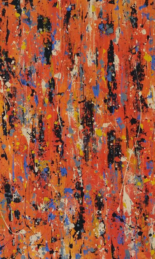 Modern Abstract ACRYLIC PAINTING on CANVAS by M.Y. by Max Yaskin