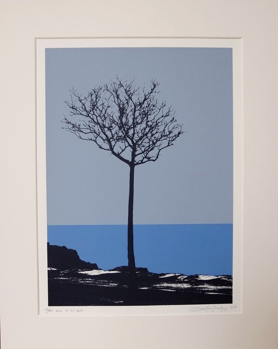 Landscape Screenprint By Lene Bladbjerg, 16 X 20", Back To My Roots, Original Artwork