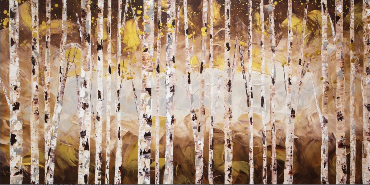 Abstract Landscape Acrylic Painting By Art By Catalin, 59 X 30, A Quiet Sunday Morning 10, Original Artwork