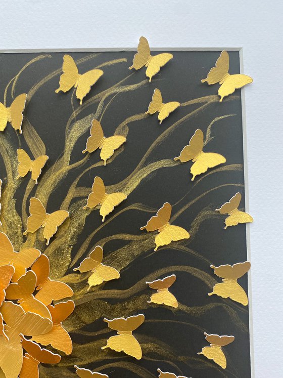 Solar - golden butterflies
