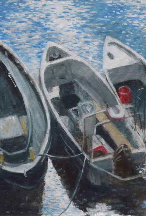 Boats in Crail by Alan Stephens