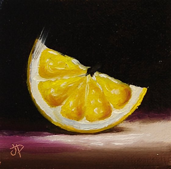 Little lemon  slice  still life