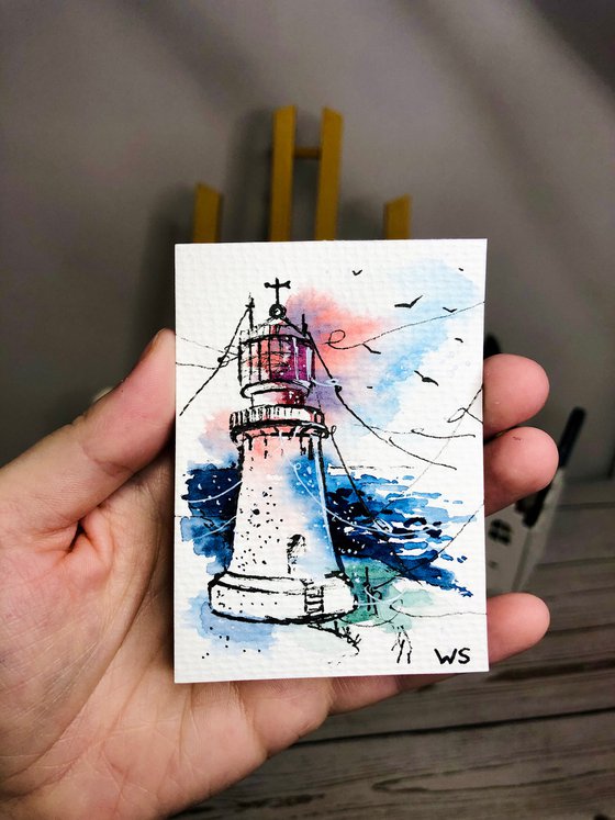 ACEO LIGHTHOUSE #2