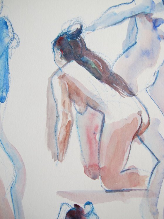 female nude in various poses
