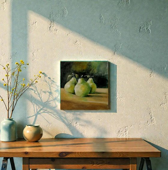Peras de Sant Joan, still life painting