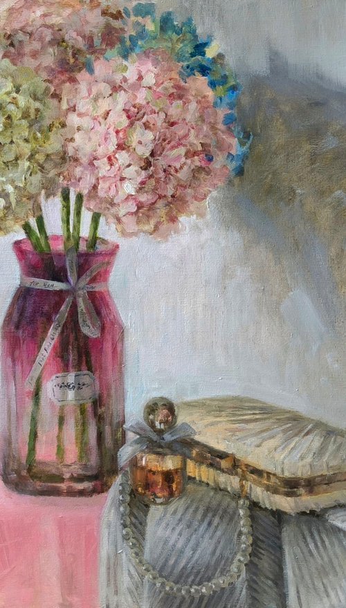Still Life with Hydrangeas by Olga Goryunova