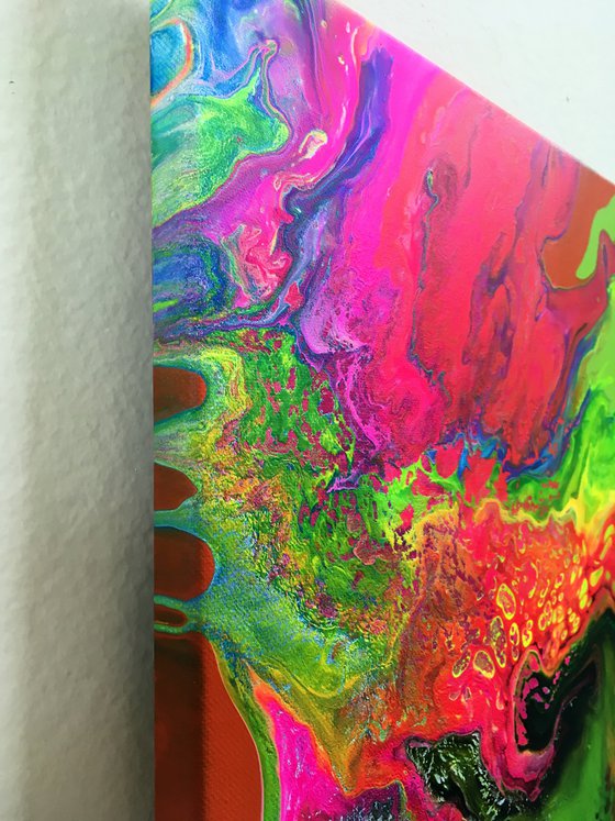 "How You Like Me Now" - FREE SHIPPING to the USA - Original Abstract PMS Acrylic Painting, 24 x 18 inches