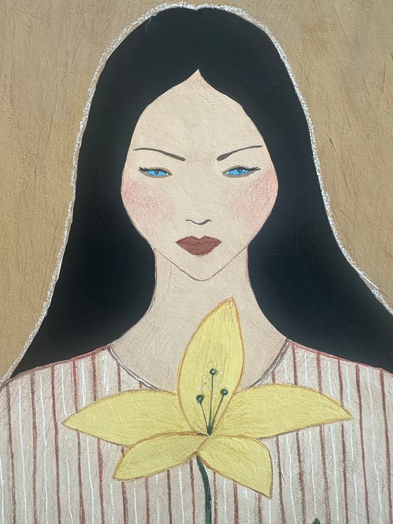 Girl with a flower