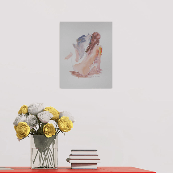 Seated female nude