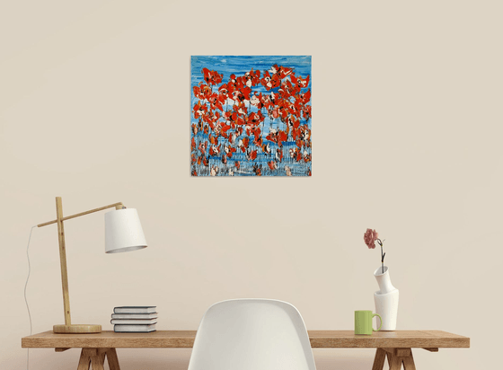 Poppies On Blue Sky 4