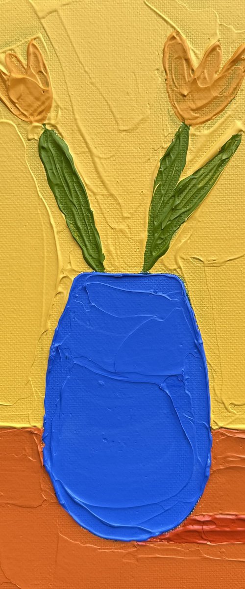 Still life with tulips by Guzaliya Xavier