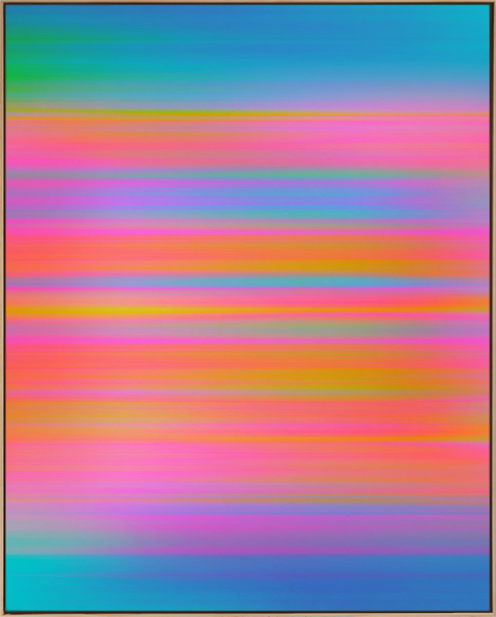 Abstract Landscape Acrylic Painting By Jonas Peres, 32 X 40, Feel You, Ii, Original Artwork