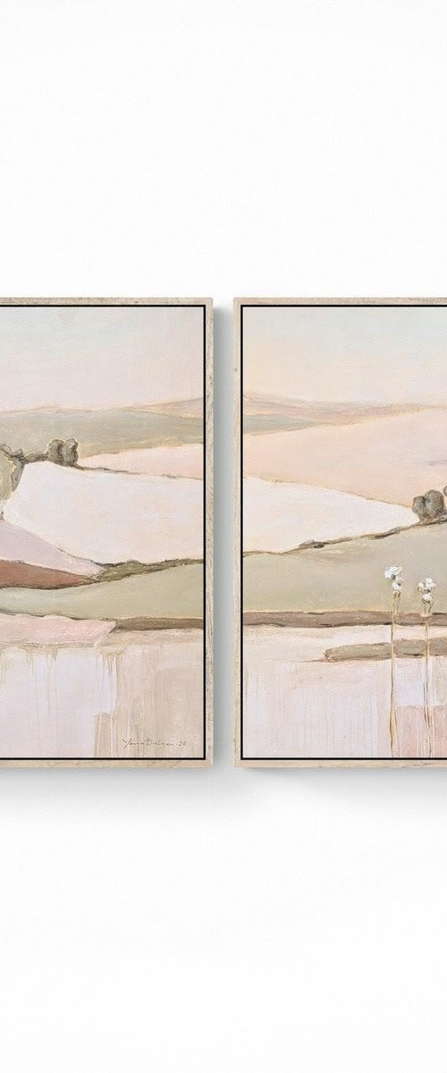 diphtych "Where Peace Finds You" by Yana Dulger